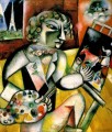 Autorretrato con siete dígitos contemporáneo Marc Chagall